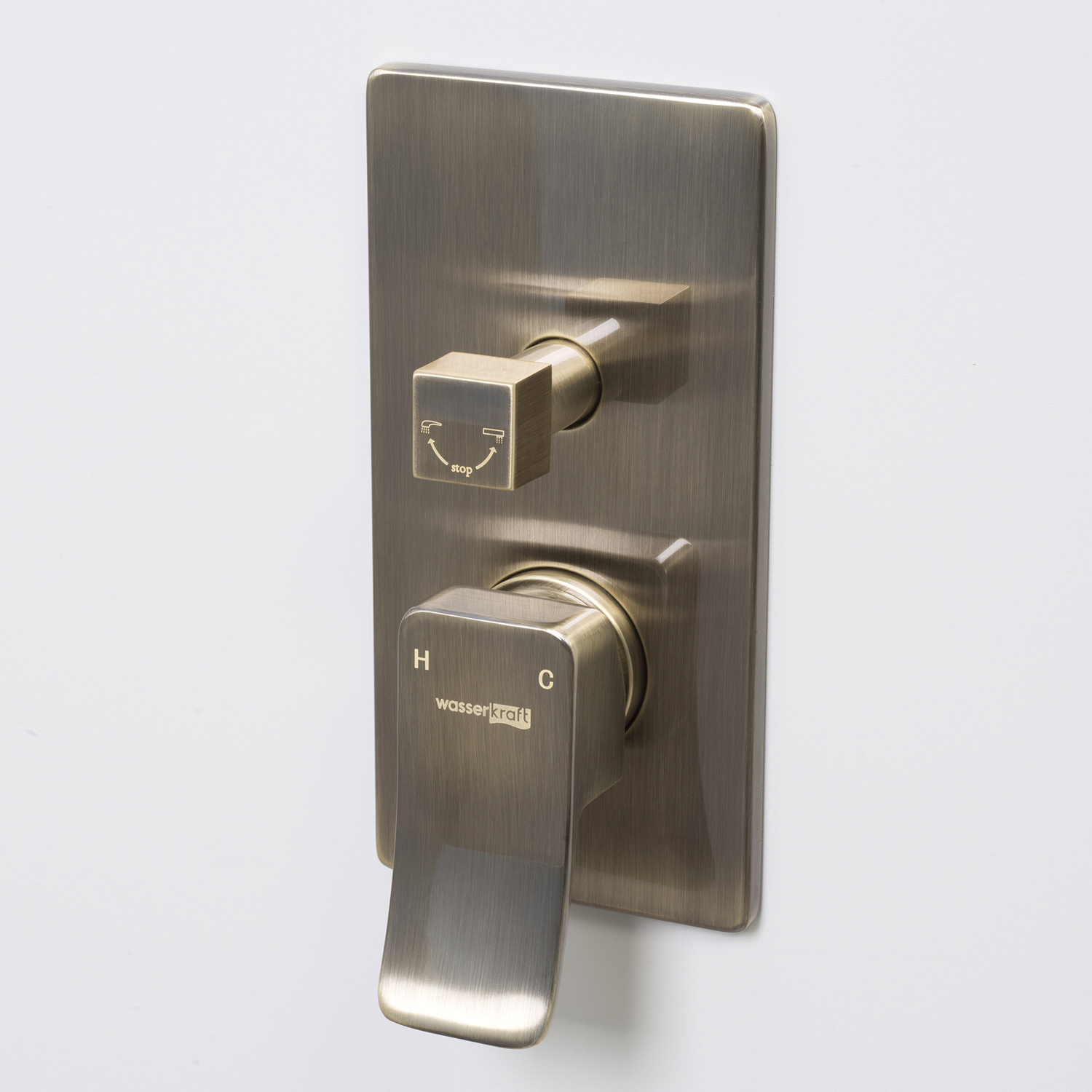 Wasserkraft Exter Смеситель для ванны и душа однорычажный, цвет: светлая бронза 1641