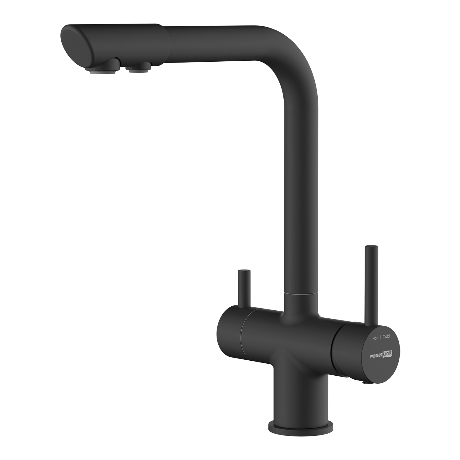 Wasserkraft Смеситель для кухни под фильтр, однорычажный, цвет: черный матовый A8367