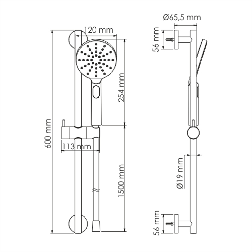 Wasserkraft Душевой комплект, цвет: хром A144