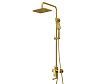 Wasserkraft Aisch Душевая стойка: смеситель, ручной душ 3 вида струи, верхний душ, цвет: золото A15501