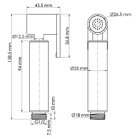 Wasserkraft Mindel Гигиеническая лейка с фиксатором A232