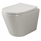 Ceramicanova Highlight Унитаз подвесной 36х52 см, безободковый с крышкой, цвет: белый глянцевый CN1804