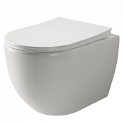 Ceramicanova Mia Унитаз подвесной 36х52 см, безободковый с крышкой микролифт, цвет: белый глянцевый CN1805