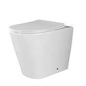 Ceramicanova Highlight Унитаз приставной 36х56 см, безободковый с крышкой, цвет: белый глянцевый CN1812