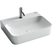 Ceramicanova Aura Раковина подвесная 61х48 см, без перелива, цвет: белый глянцевый CN2001