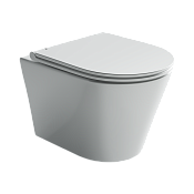 Ceramicanova Forma Унитаз подвесной 37х48 см, безободковый с крышкой, цвет: белый глянцевый CN3011