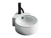 Ceramicanova Element Раковина подвесная угловая 31х41 см, перелив, цвет: белый глянцевый CN5019