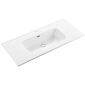 Ceramicanova Element Раковина накладная 91х46,5 см, перелив, цвет: белый глянцевый CN7002