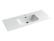 Ceramicanova Element Раковина накладная 121х46,5 см, перелив, цвет: белый глянцевый CN7006