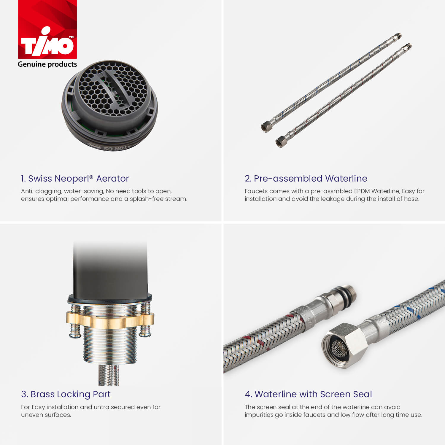 Timo Briana Смеситель для раковины однорычажный, цвет черный 7161/03F