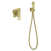 Timo Briana Смеситель с гигиеническим душем для душа однорычажный, цвет: золото матовое 7189/17SM