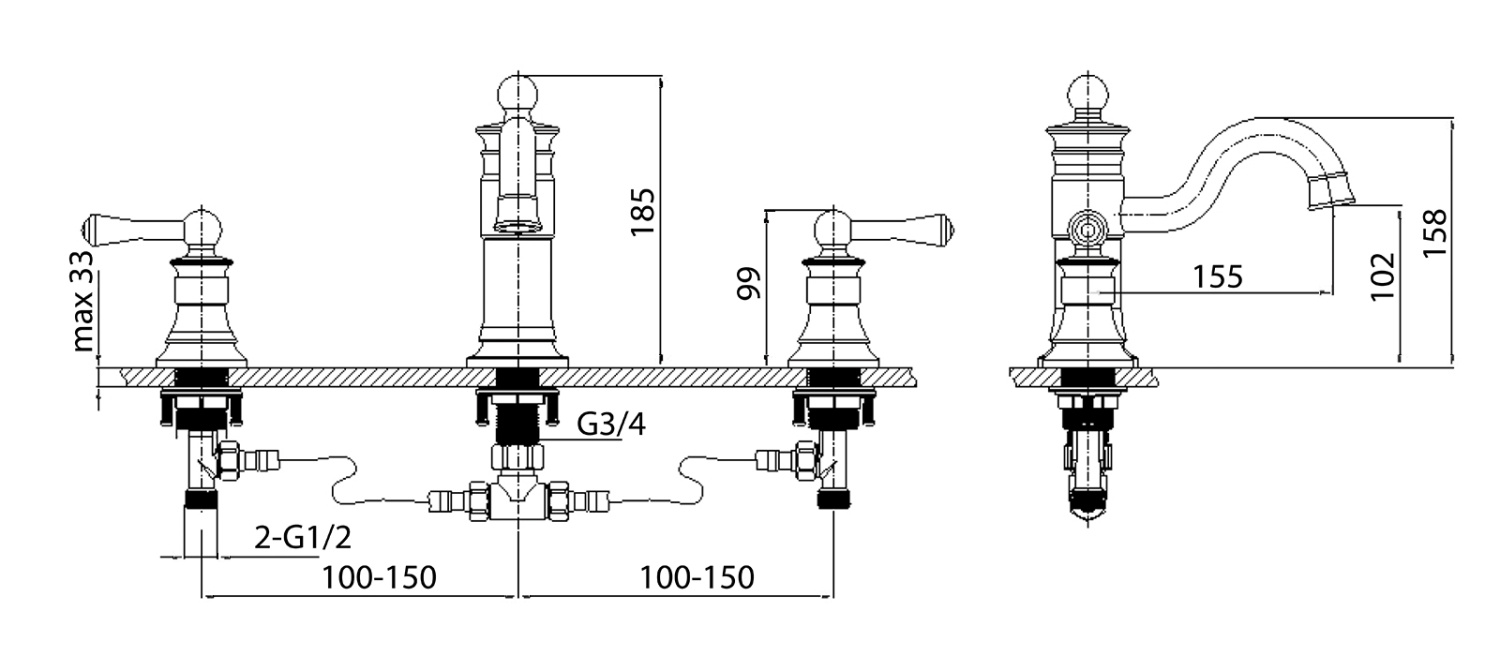 Timo Adelia Смеситель для раковины однорычажный, цвет хром 6021/00F