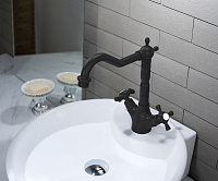 Timo Nelson Смеситель для раковины двухрычажный, цвет черный матовый 0143/03F