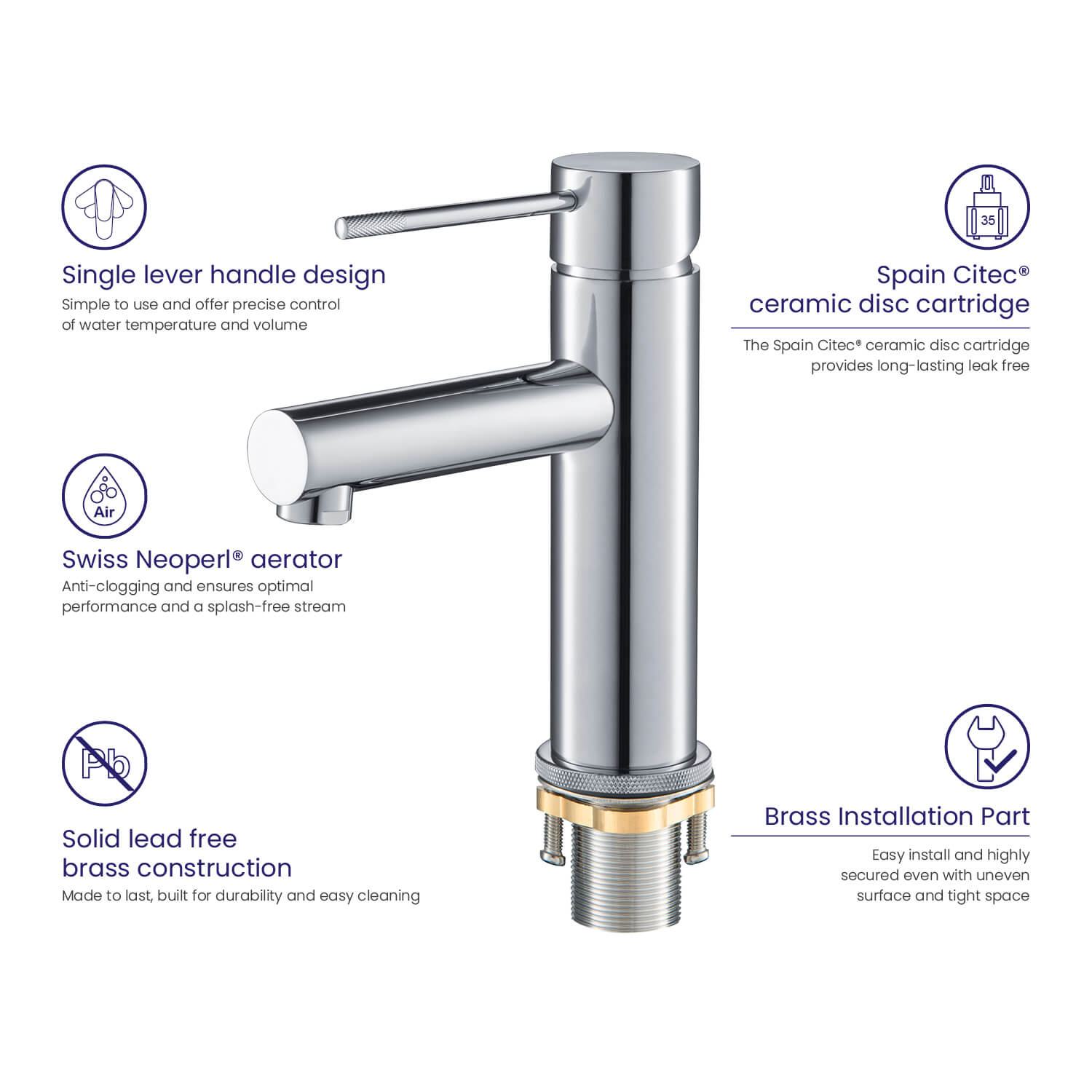 Timo Saona Смеситель для раковины однорычажный, цвет хром 2361/00F