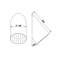 Bongio Soffioni Настенный душ со струей дождь,цвет золото 00790ORPR