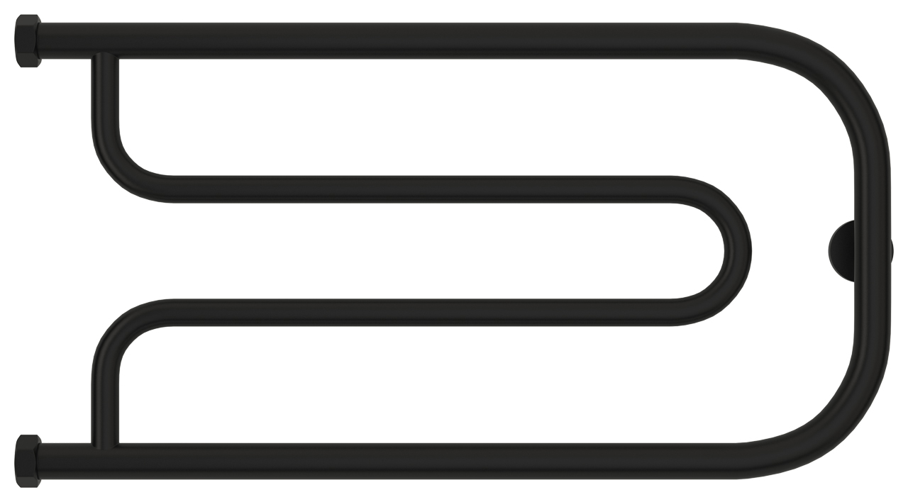 Сунержа Гусли Полотенцесушитель водяной 65x32h, цвет: матовый черный 31-4009-3265