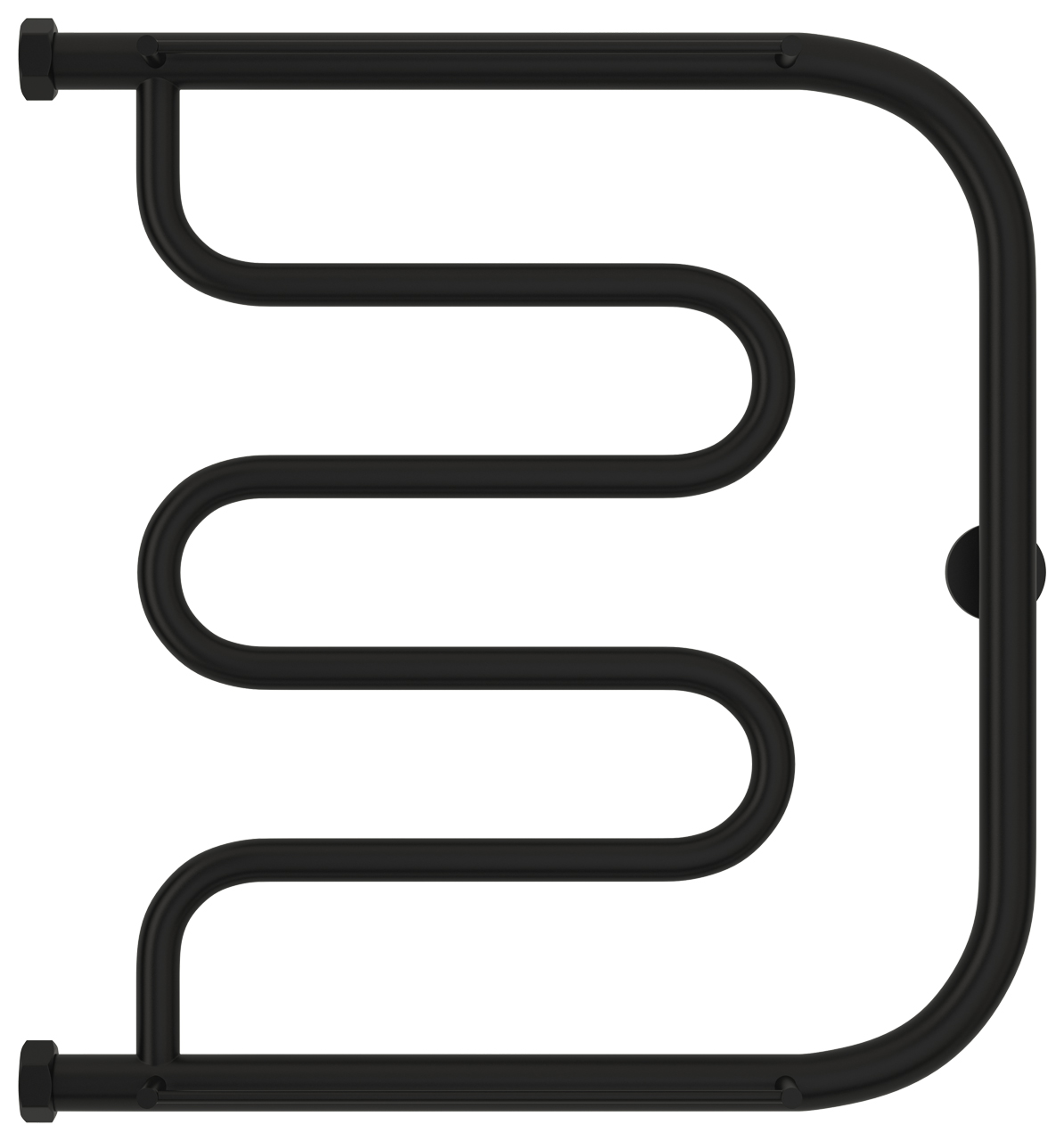 Сунержа Лира Полотенцесушитель водяной 50x50h, цвет: матовый черный 31-4012-5050