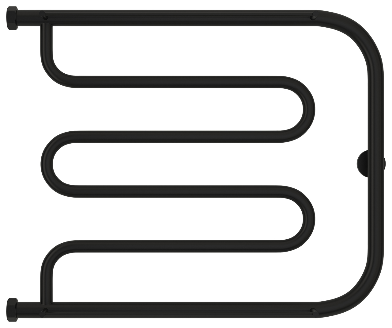 Сунержа Лира Полотенцесушитель водяной 65x50h, цвет: матовый черный 31-4012-5065