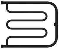 Сунержа Лира Полотенцесушитель водяной 65x50h, цвет: матовый черный 31-4012-5065