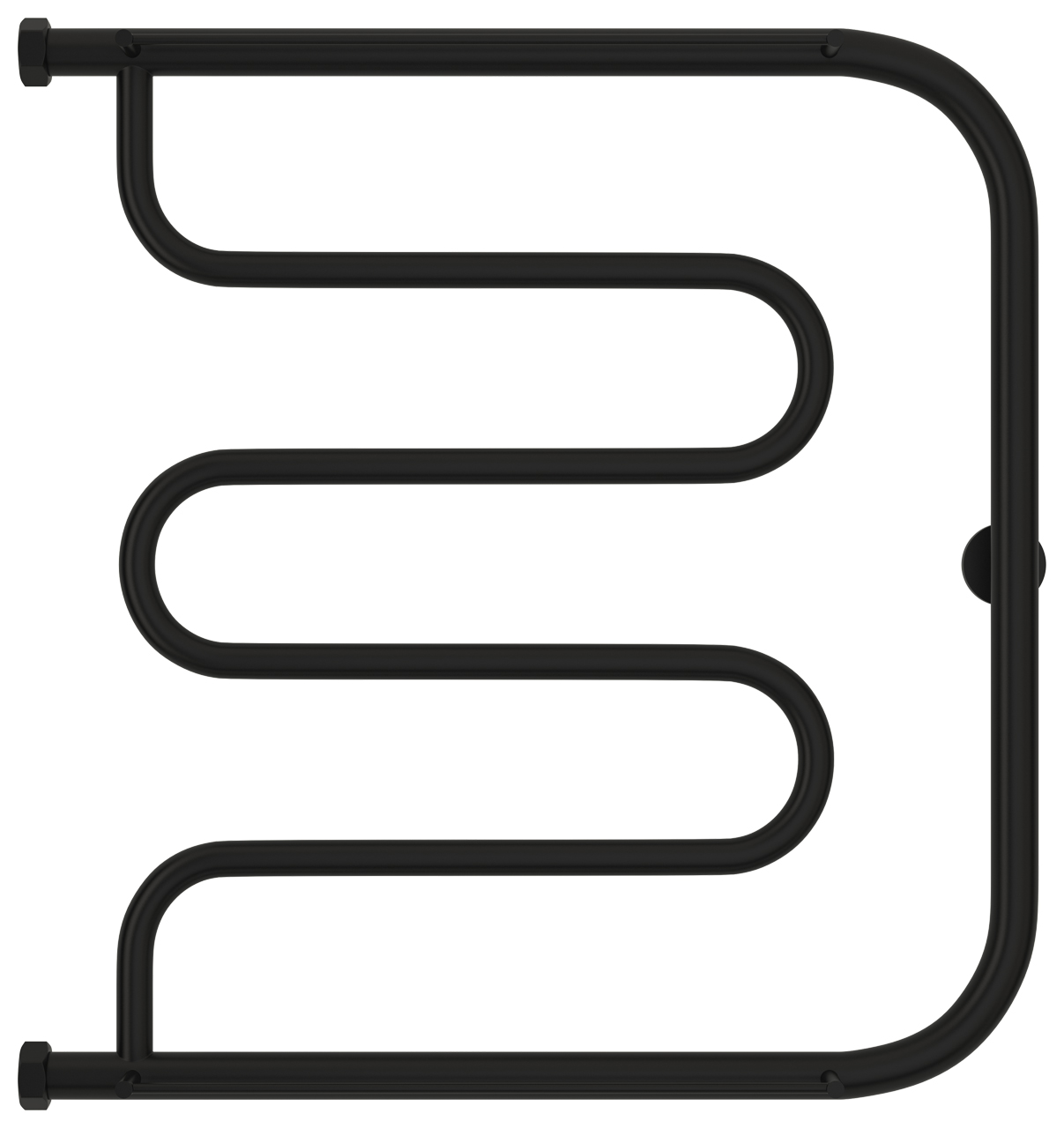 Сунержа Лира Полотенцесушитель водяной 60x60h, цвет: матовый черный 31-4012-6060