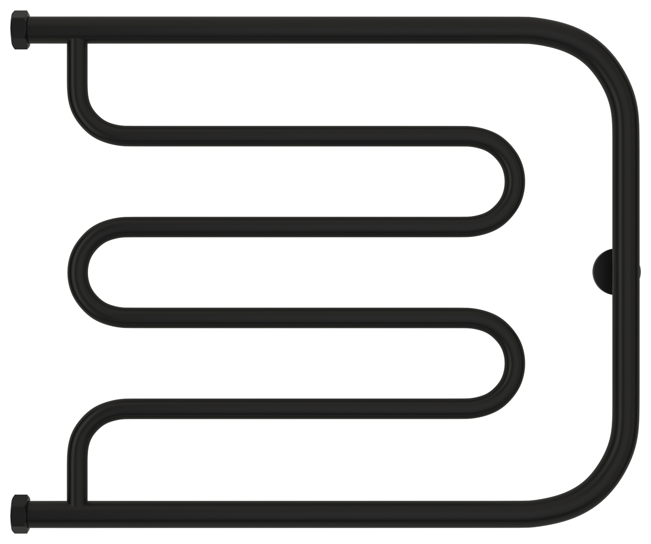 Сунержа Лира Полотенцесушитель водяной 65x50h, цвет: матовый черный 31-4011-5065