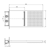 Bongio Tattoo Настенная душевая головка 00889TTLU13