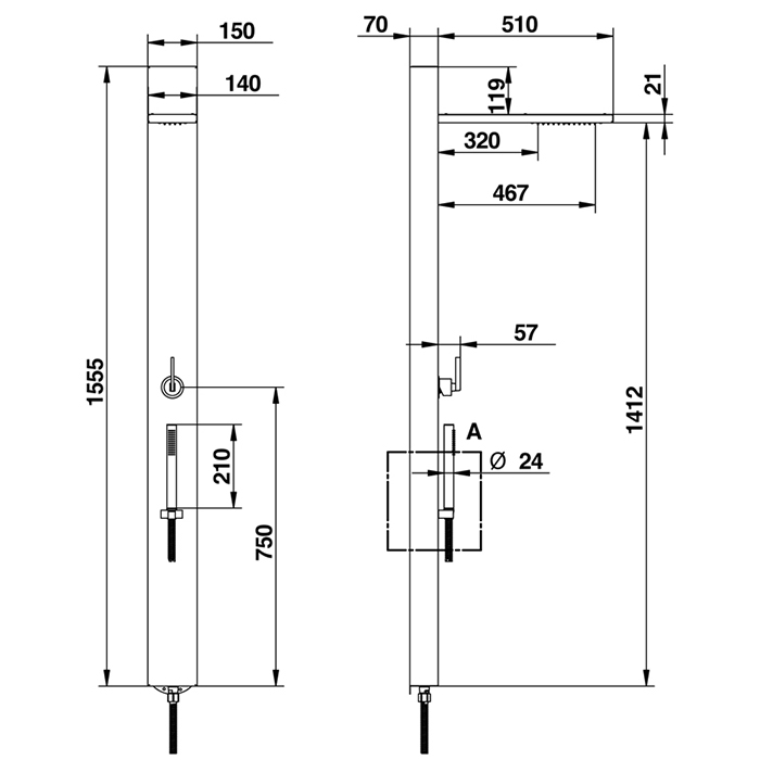Bongio Tattoo Душевая колонна 46132TT10