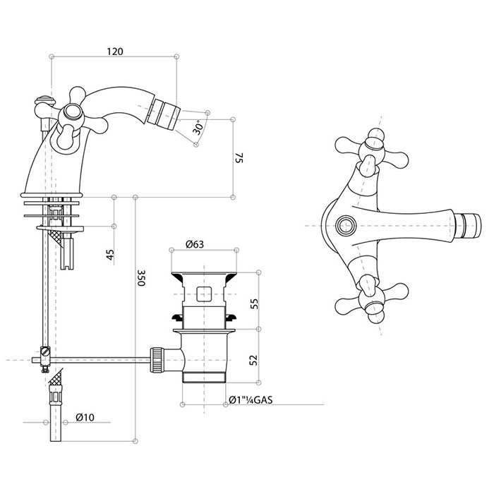 Bongio Axel Смеситель для биде, цвет хром 15522CR00