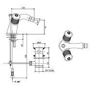 Bongio Impero Смеситель для биде, цвет хром/Swarovski 06522OR00