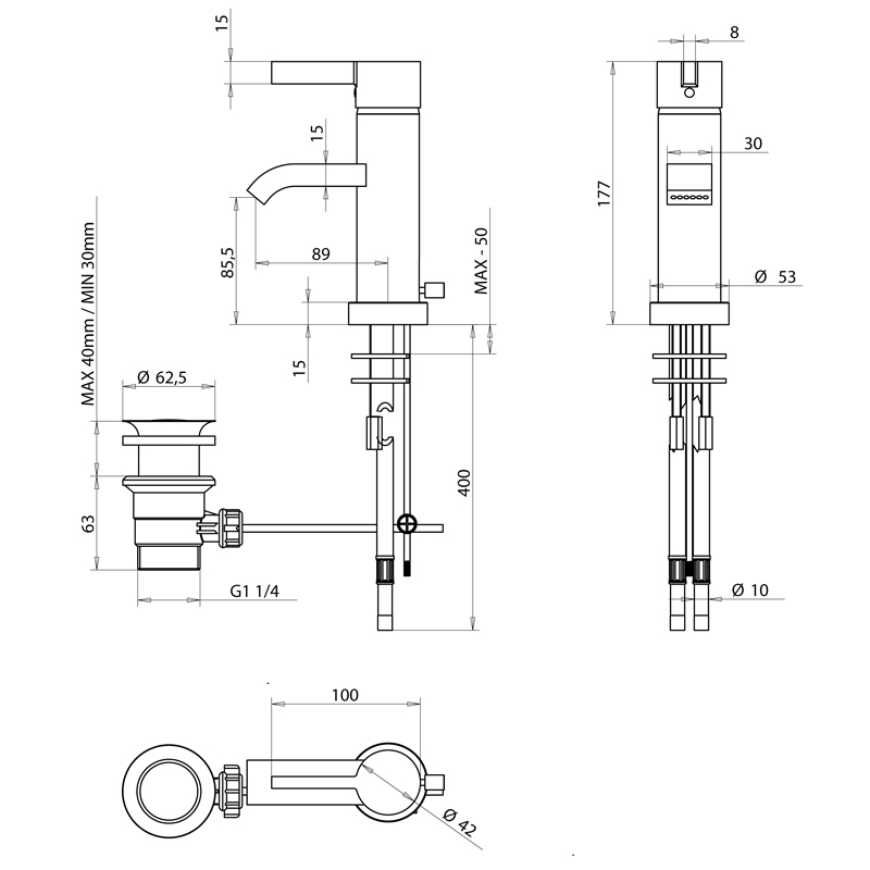 Bongio Tmix15 Смеситель для биде, цвет хром 08522CRPR