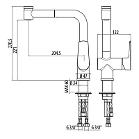 Gattoni H2Omix3000 Cucina Смеситель для раковины, цвет: хром 3070/30C0cr