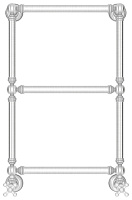 Сунержа Ренессанс Полотенцесушитель водяной 40x66h, цвет: сатин 071-0280-6640