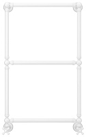 Сунержа Ренессанс Полотенцесушитель водяной 40x86h, цвет: белый 12-0280-8650