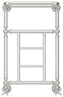 Сунержа Ренессанс Полотенцесушитель водяной 40x66h, цвет: без покрытия 00-0282-6640