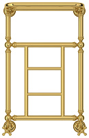 Сунержа Ренессанс Полотенцесушитель водяной 40x66h, цвет: золото 03-0282-6640