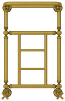 Сунержа Ренессанс Полотенцесушитель водяной 40x66h, цвет: состаренная латунь 051-0282-6640