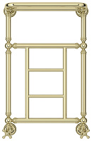 Сунержа Ренессанс Полотенцесушитель водяной 40x66h, цвет: шампань 020-0282-6640