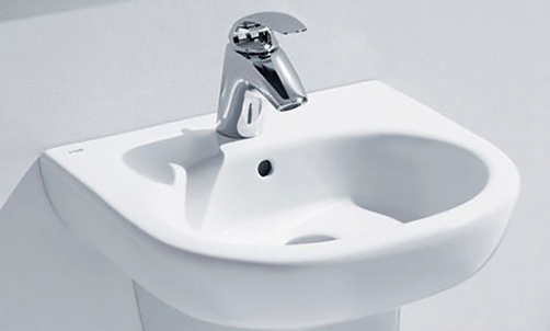 Roca Meridian Раковина подвесная 45х42 см, с переливом, без донного клапана, цвет: белый глянцевый 327245000