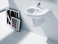 Roca Meridian Раковина подвесная 45х42 см, с переливом, без донного клапана, цвет: белый глянцевый 327245000