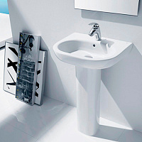 Roca Meridian Раковина подвесная 45х42 см, с переливом, без донного клапана, цвет: белый глянцевый 327245000