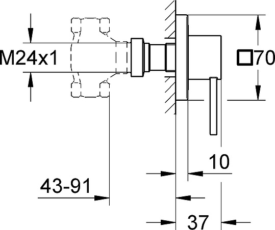 Grohe Allure Запорный вентиль, цвет: хром 19384000