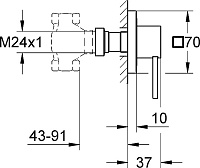 Grohe Allure Запорный вентиль, цвет: хром 19384000