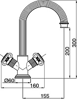 Смеситель Cezares Olimp LS2 03/24 M для раковины OLIMP-LS2-03/24-M