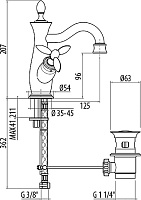 Gattoni Timor Смеситель для раковины, цвет: хром 1830018C0cr