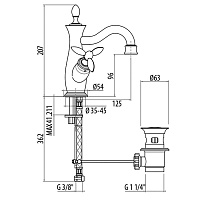 Gattoni Timor Смеситель для раковины, цвет: хром 1830018C0cr