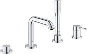 Grohe Essence New Смеситель на борт ванны, с ручным душем, 4 отверстия, цвет: хром 19578001