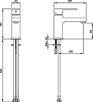 Смеситель VitrA Q Line  для раковины A40775EXP