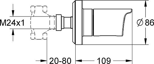 Grohe Grohtherm 2000 Запорный вентиль, цвет: хром 19243001
