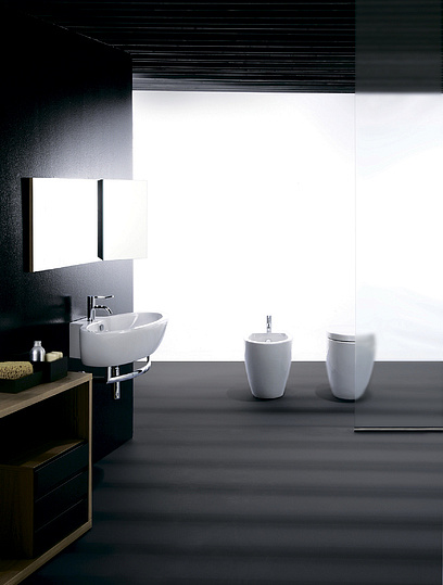 Simas Lft Spazio Унитаз приставной 53х34см, слив универсальный, цвет: белый гляневый LFT20 bi rimless