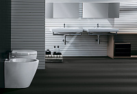 Simas Lft Spazio Унитаз приставной 53х34см, слив универсальный, цвет: белый гляневый LFT20 bi rimless